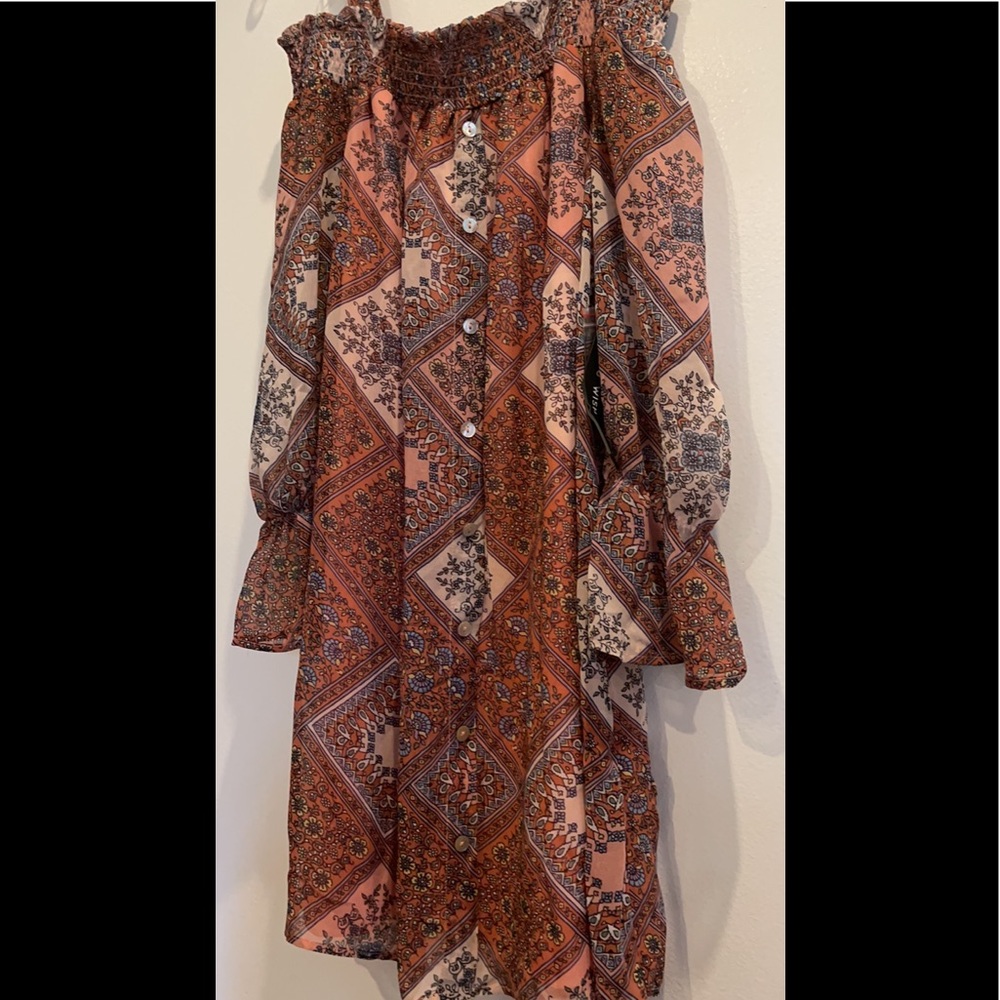 Hobo chic argyle dress